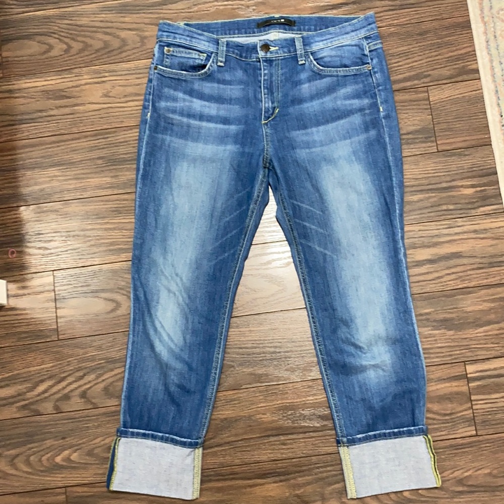Joe’s Jeans clean cuff crop, medium wash